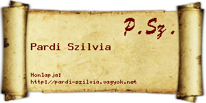 Pardi Szilvia névjegykártya