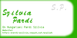 szilvia pardi business card